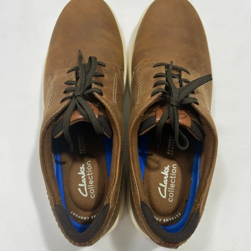 Clark's Bradley Plain Leather Oxford Men's Shoes Brown US‎ 11M